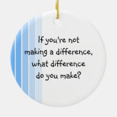 Ornement En Céramique Les volontaires font une différence (Dos)