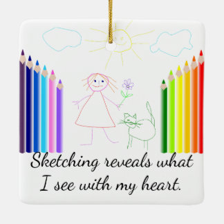 Ornement En Céramique L'esquisse est mon passe-temps