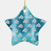 Ornement En Céramique LETTRE ARGENT D'Aqua BRUT P (Devant)