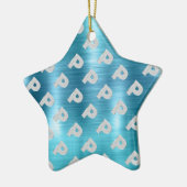 Ornement En Céramique LETTRE ARGENT D'Aqua BRUT P (Gauche)