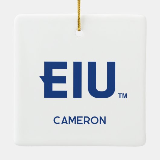 Ornement En Céramique LETTRE bloc EIU (Dos)