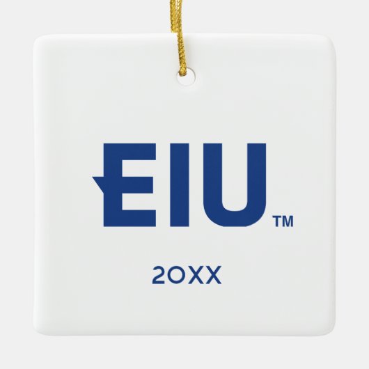 Ornement En Céramique LETTRE bloc EIU (Devant)