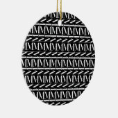 Ornement En Céramique Lettre initiale M (Droite)