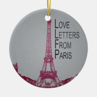 Ornement En Céramique Lettres d'amour de Paris