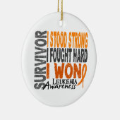 Ornement En Céramique Leucémie du survivant 4 (Droite)
