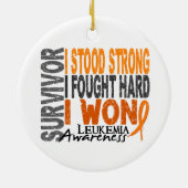 Ornement En Céramique Leucémie du survivant 4 (Dos)