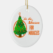 Ornement En Céramique Leukemia  Cancer Christmas Miracles (Droite)