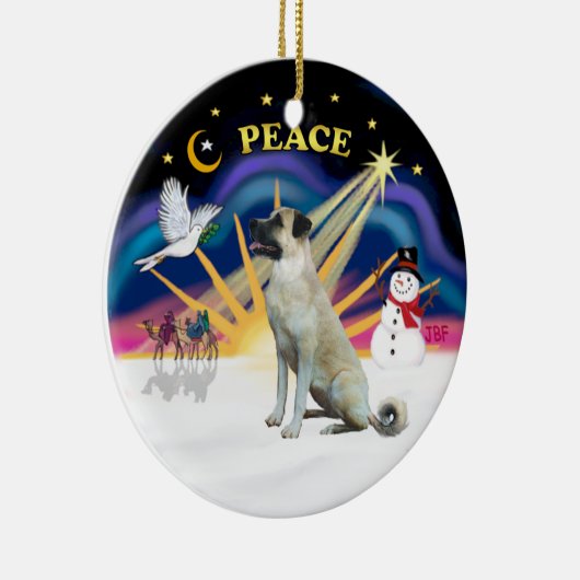 Ornement En Céramique Lever de soleil de Noël - Pasteur anatolien - masq (Droite)