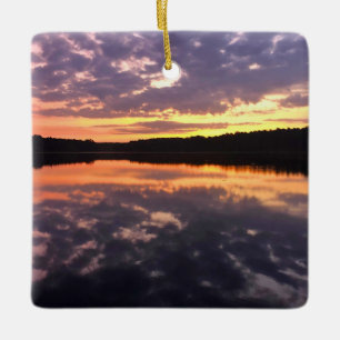 Ornement En Céramique Lever de soleil sur le lac Bear
