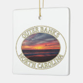 Ornement En Céramique Lever de soleil sur l'océan, Kitty Hawk, Outer Ban (Gauche)