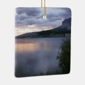 Ornement En Céramique Lever du soleil au lac Swiftcurrent I (Droite)