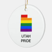 Ornement en céramique LGBTQ UTAH PRIDE (Gauche)