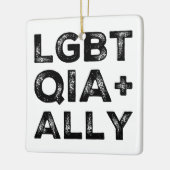 ORNEMENT EN CÉRAMIQUE LGBTQIA+ALLY (Gauche)