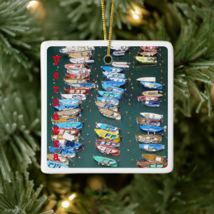 Ornement En Céramique LGR016 VERNAZZA, Port, Cinque Terre,