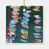 Ornement En Céramique LGR016 VERNAZZA, Port, Cinque Terre, (Dos)