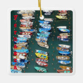 Ornement En Céramique LGR016 VERNAZZA, Port, Cinque Terre, (Devant)