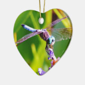 Ornement En Céramique libellule turquoise et violette (Gauche)