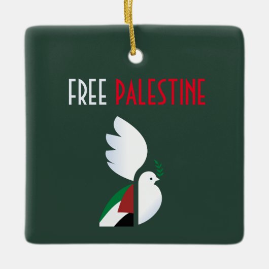 Ornement En Céramique Libérer la Palestine (Devant)