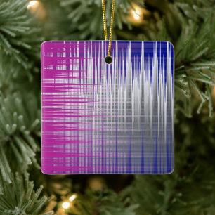 Ornement En Céramique lignes croisées