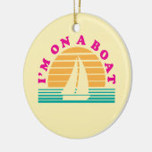 Ornement En Céramique L'île isolée sur un bateau (Gauche)