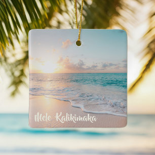 Ornement En Céramique L'île tropicale Mele Kalikimaka