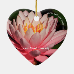 Ornement en céramique Lily 2 à l'eau baisée au