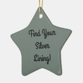 Ornement En Céramique Linage Argent Embellisté (Gauche)