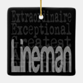 Ornement En Céramique Lineman Extraordinaire (Dos)