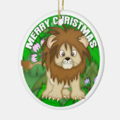 Ornement En Céramique Lion de Joyeux Noël (Gauche)