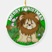 Ornement En Céramique Lion de Joyeux Noël (Dos)