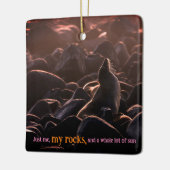 Ornement En Céramique Lion de mer bronzant (Gauche)