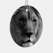 Ornement En Céramique Lion noir et blanc (Droite)