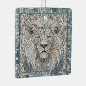 Ornement En Céramique Lion Portrait Mosaic Art (Droite)