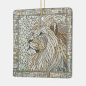 Ornement En Céramique Lion Portrait Mosaic Art (Gauche)