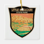 Ornement En Céramique Little Missouri State Park North Dakota Vintage<br><div class="desc">Illustration du parc Little Missouri State Park. Le parc est constitué de terrains de badlands qui ne sont accessibles que par sentier.</div>