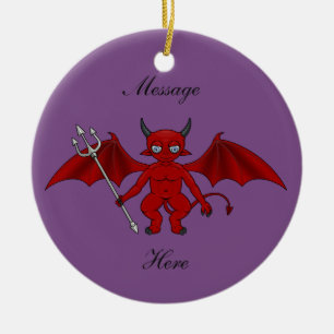 Ornement En Céramique Little Red Devil Thunder_Cove