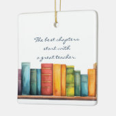 Ornement En Céramique Livre de lecture enseignant école (Gauche)