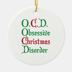 Ornement En Céramique L'O.C.D. Obsessionnel Noël