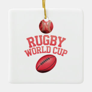 Ornement En Céramique Logo de la Coupe du monde de rugby avec placement