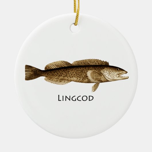 Ornement En Céramique Logo de Lingcod (Devant)