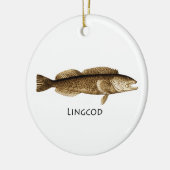Ornement En Céramique Logo de Lingcod (Gauche)