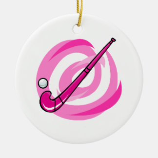 Ornement En Céramique Logo de rose d'hockey de champ
