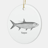 Ornement En Céramique Logo de tarpon (schéma) (Gauche)