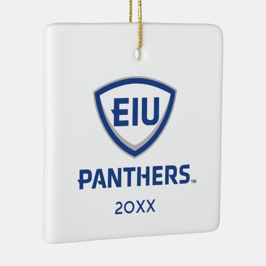 Ornement En Céramique Logo Eastern Illinois Panthers Shield & Wordmark (Droite)
