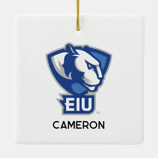 Ornement En Céramique Logo Eastern Illinois University Panthers (Dos)