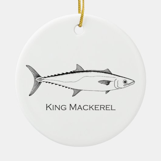 Ornement En Céramique Logo King Mackerel (Devant)