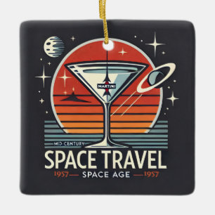Ornement En Céramique Logo Martini Space Travel 1957 Espace Nouvelle ère