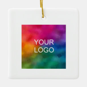 Ornement En Céramique Logo professionnel personnalisé QR Code minimalist