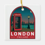 Ornement En Céramique Londres Angleterre Retro Travel Art Vintage<br><div class="desc">Design d'art vectoriel à Londres. Londres,  capitale de l'Angleterre et du Royaume-Uni,  est une ville du 21ème siècle avec une histoire qui remonte à l'époque romaine.</div>