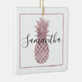 Ornement En Céramique L'or rose pointille des ananas (Droite)